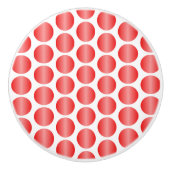 Rood Stippen Design Keramische Knop (Voorkant)
