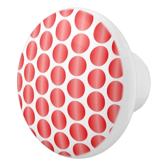 Rood Stippen Design Keramische Knop (Rechts)