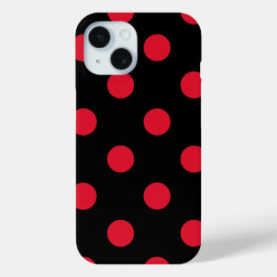 rood stippenpatroon iPhone 15 case