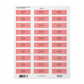Rood Stippenpatroon Etiket (Full Sheet)