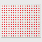 Rood Stippenpatroon Inpakpapier (Vlak)
