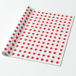 Rood Stippenpatroon Inpakpapier
