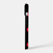 rood stippenpatroon iPhone 15 case (Linkerkant)