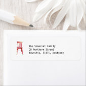 Rood stoeladres etiket (Insitu)