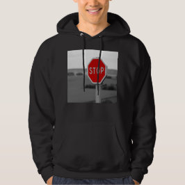 Rood stopverkeersbord Minimalistische fotografie Hoodie