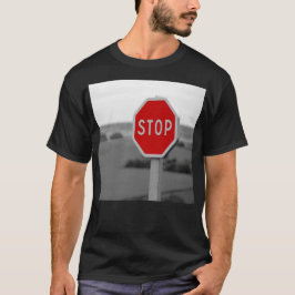 Rood stopverkeersbord Minimalistische fotografie T-shirt