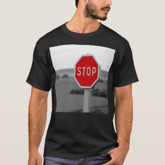 Rood stopverkeersbord Minimalistische fotografie T-shirt