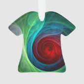 Rood Storm Abstract Kunst Acryl Shirt Ornament (achterkant)