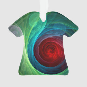 Rood Storm Abstract Kunst Acryl Shirt Ornament