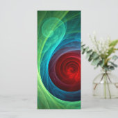 Rood Storm Bloemen Moderne Abstracte Kunst Kleuren (Staand voorkant)