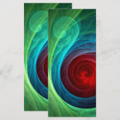Rood Storm Bloemen Moderne Abstracte Kunst Kleuren (Voorkant / Achterkant)