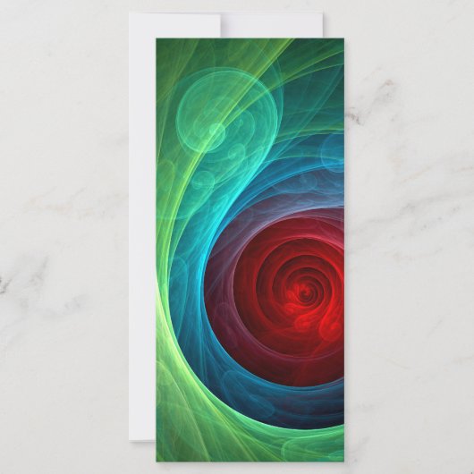 Rood Storm Bloemen Moderne Abstracte Kunst Kleuren (Voorkant)