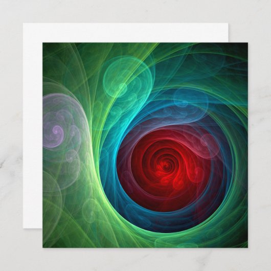 Rood Storm Bloemen Moderne Abstracte Kunst Kleuren (Voorkant / Achterkant)