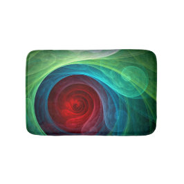 Rood Storm Bloemen Moderne Abstracte Kunst Kleuren Badmat