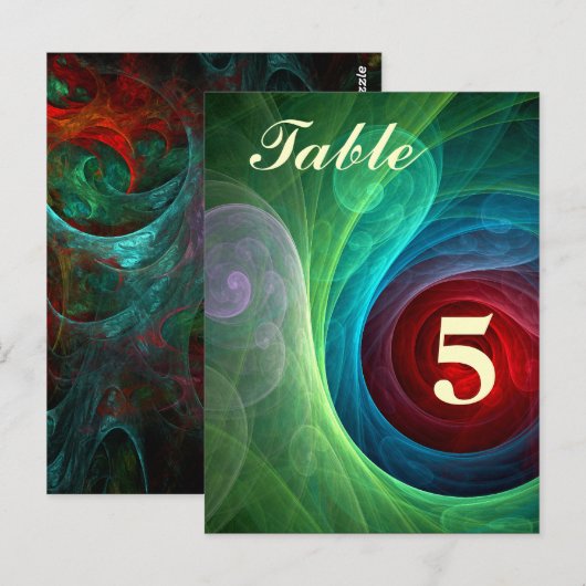 Rood Storm Bloemen Moderne Abstracte Kunst Kleuren Briefkaart (Voorkant / Achterkant)