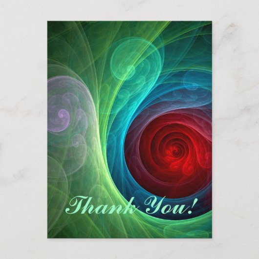 Rood Storm Bloemen Moderne Abstracte Kunst Kleuren Briefkaart (Voorkant)