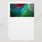 Rood Storm Bloemen Moderne Abstracte Kunst Kleuren Briefpapier (Voorkant / Achterkant)