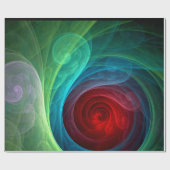 Rood Storm Bloemen Moderne Abstracte Kunst Kleuren Cadeaupapier (Vlak)