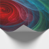 Rood Storm Bloemen Moderne Abstracte Kunst Kleuren Cadeaupapier (Hoek)