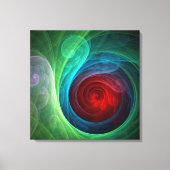 Rood Storm Bloemen Moderne Abstracte Kunst Kleuren Canvas Afdruk (Voorkant)