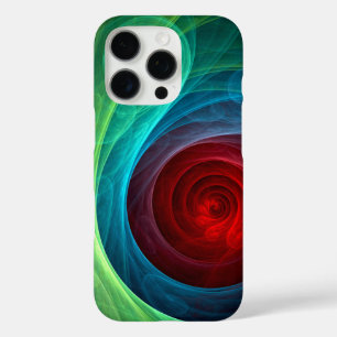 Rood Storm Bloemen Moderne Abstracte Kunst Kleuren iPhone 16 Pro Hoesje