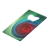 Rood Storm Bloemen Moderne Abstracte Kunst Kleuren Creditkaart Flessenopener (Achterkant Gekanteld)