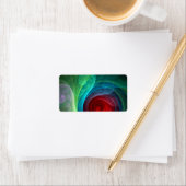 Rood Storm Bloemen Moderne Abstracte Kunst Kleuren Etiket (Insitu)