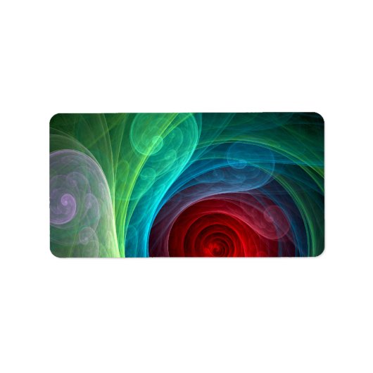 Rood Storm Bloemen Moderne Abstracte Kunst Kleuren Etiket (Voorkant)