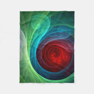 Rood Storm Bloemen Moderne Abstracte Kunst Kleuren Fleece Deken