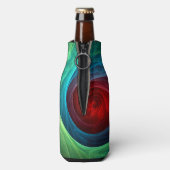 Rood Storm Bloemen Moderne Abstracte Kunst Kleuren Flesjeskoeler (Fles Achterkant)