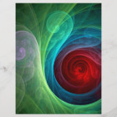 Rood Storm Bloemen Moderne Abstracte Kunst Kleuren Flyer (Voorkant)