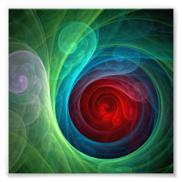Rood Storm Bloemen Moderne Abstracte Kunst Kleuren Foto Afdruk