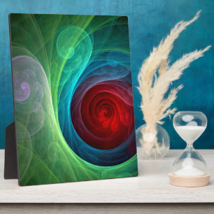 Rood Storm Bloemen Moderne Abstracte Kunst Kleuren Fotoplaat
