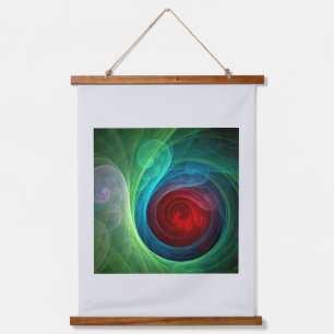 Rood Storm Bloemen Moderne Abstracte Kunst Kleuren Hangend Wandkleed