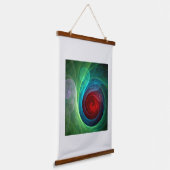 Rood Storm Bloemen Moderne Abstracte Kunst Kleuren Hangend Wandkleed (Gebogen)