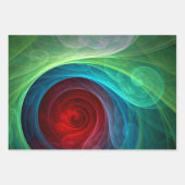 Rood Storm Bloemen Moderne Abstracte Kunst Kleuren Inpakpapier Vel (Voorkant 2)