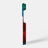 Rood Storm Bloemen Moderne Abstracte Kunst Kleuren iPhone Hoesje (Linkerkant)