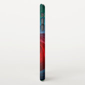 Rood Storm Bloemen Moderne Abstracte Kunst Kleuren iPhone Hoesje (Linkerkant)