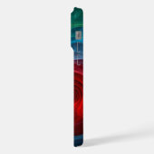 Rood Storm Bloemen Moderne Abstracte Kunst Kleuren iPhone Hoesje (Linkerkant)