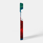 Rood Storm Bloemen Moderne Abstracte Kunst Kleuren iPhone Hoesje (Linkerkant)