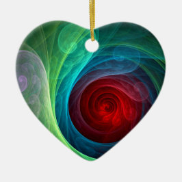 Rood Storm Bloemen Moderne Abstracte Kunst Kleuren Keramisch Ornament