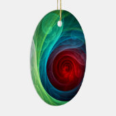 Rood Storm Bloemen Moderne Abstracte Kunst Kleuren Keramisch Ornament (Rechts)