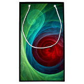 Rood Storm Bloemen Moderne Abstracte Kunst Kleuren Klein Cadeauzakje (Achterkant)