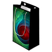 Rood Storm Bloemen Moderne Abstracte Kunst Kleuren Klein Cadeauzakje (Voorkant Gekanteld)