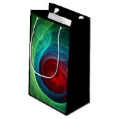 Rood Storm Bloemen Moderne Abstracte Kunst Kleuren Klein Cadeauzakje (Achterkant Gekanteld)