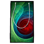 Rood Storm Bloemen Moderne Abstracte Kunst Kleuren Klein Cadeauzakje (Voorkant)