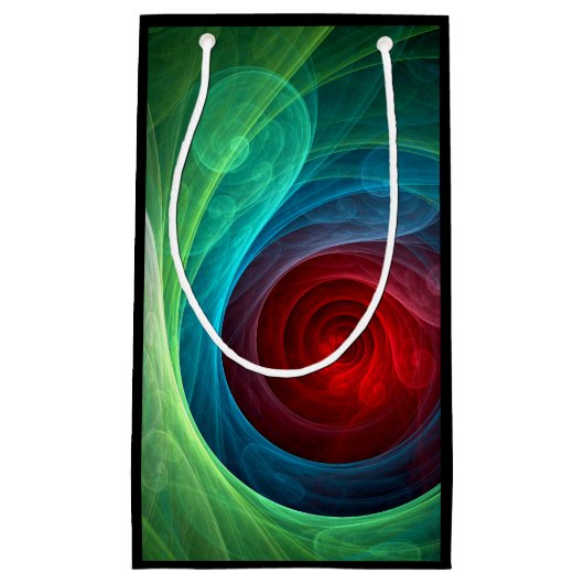 Rood Storm Bloemen Moderne Abstracte Kunst Kleuren Klein Cadeauzakje (Voorkant)