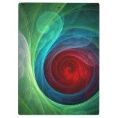 Rood Storm Bloemen Moderne Abstracte Kunst Kleuren Klembord (Achterkant)