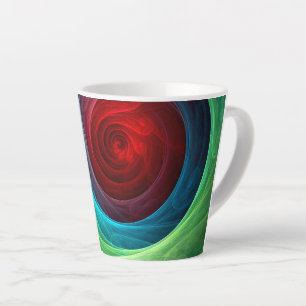 Rood Storm Bloemen Moderne Abstracte Kunst Kleuren Latte Mok