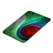 Rood Storm Bloemen Moderne Abstracte Kunst Kleuren Magneet (Linkerzijde)